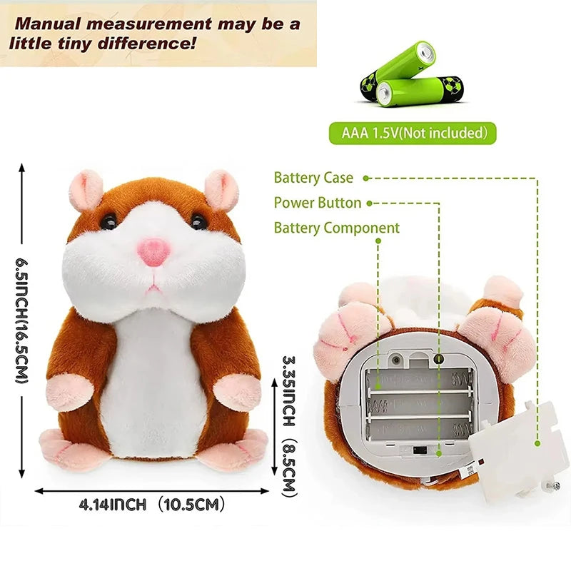 TalkMate Interactive Plush Hamster Toy ATHLEXES