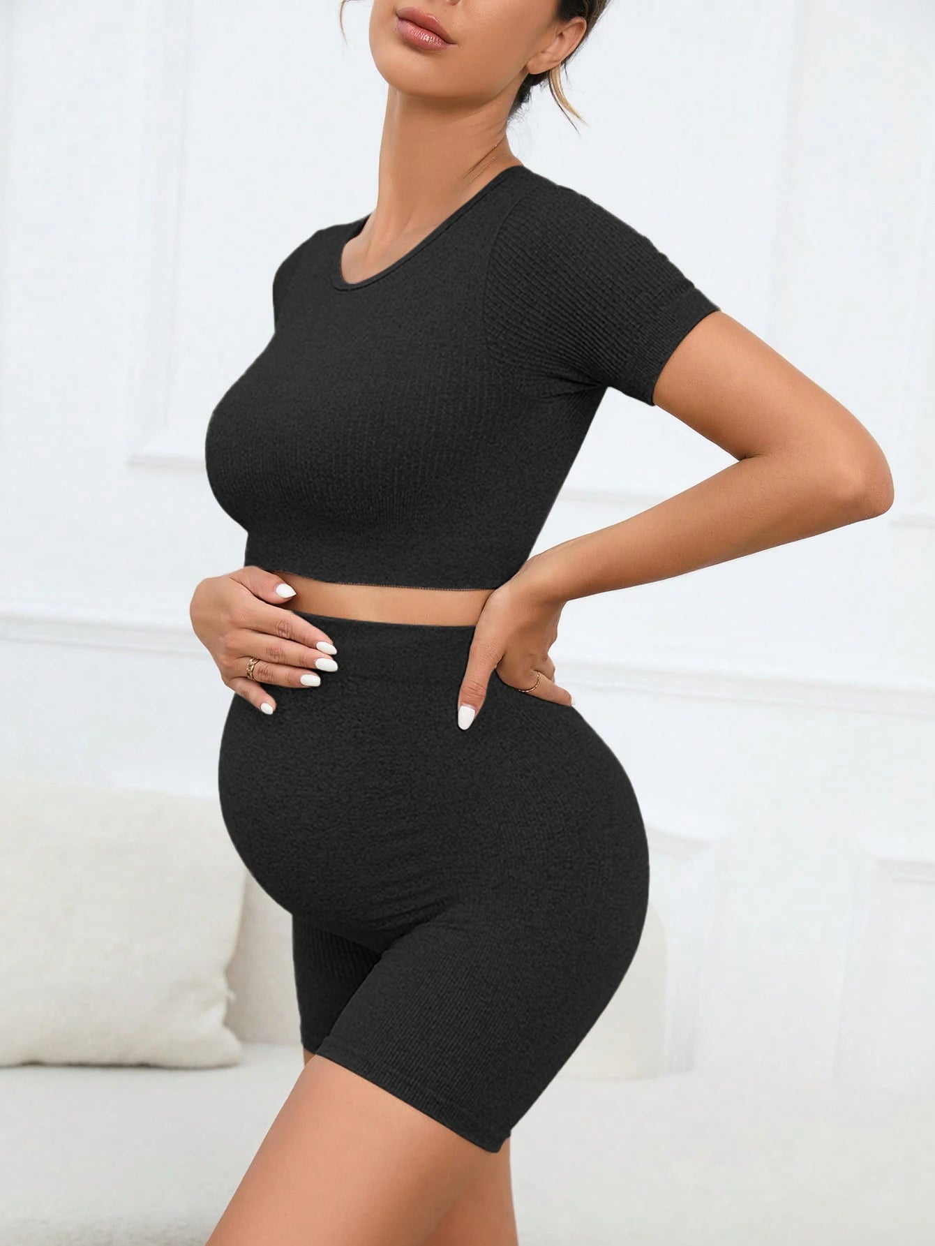 Maternity Comfort Seamless Crop Top and Legging Set ATHLEXES
