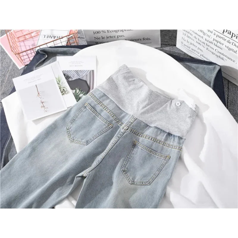 ComfortFit Wide Leg Maternity Denim Trousers ATHLEXES