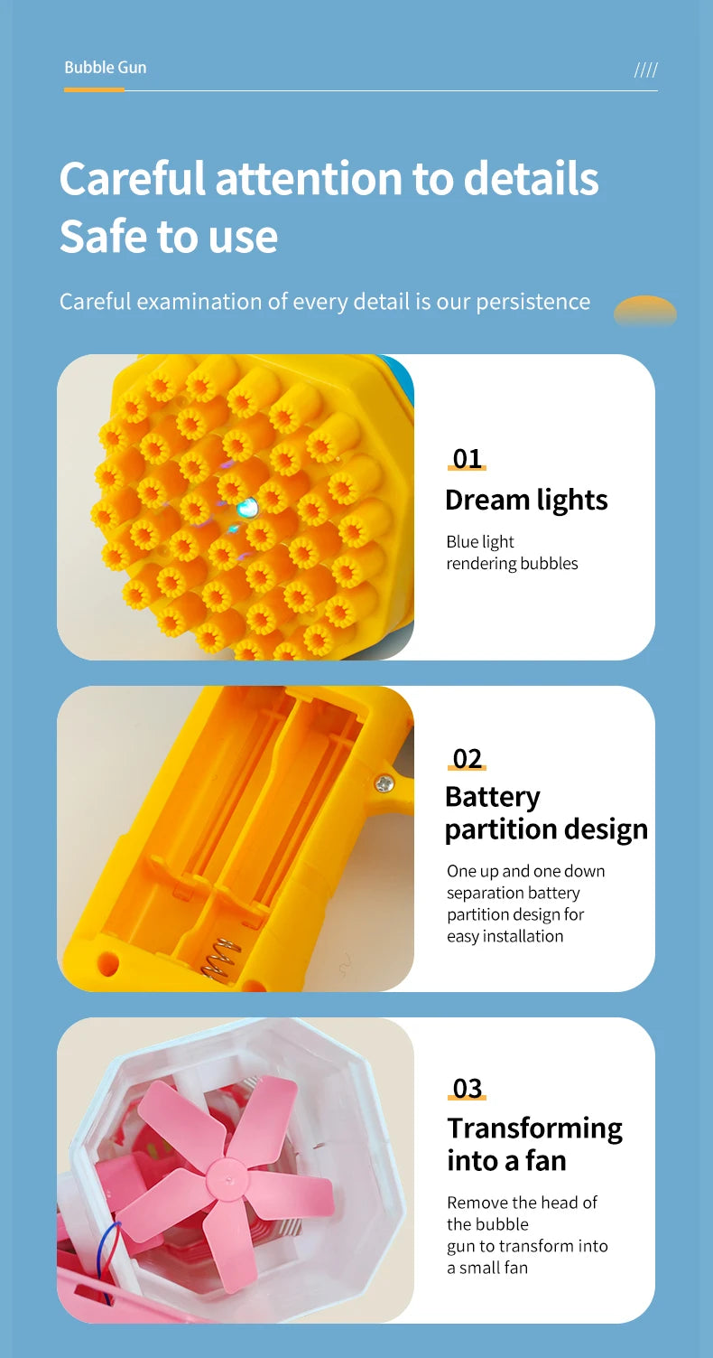 Galaxy Bubbles Electric Gun for Kids Fun ATHLEXES