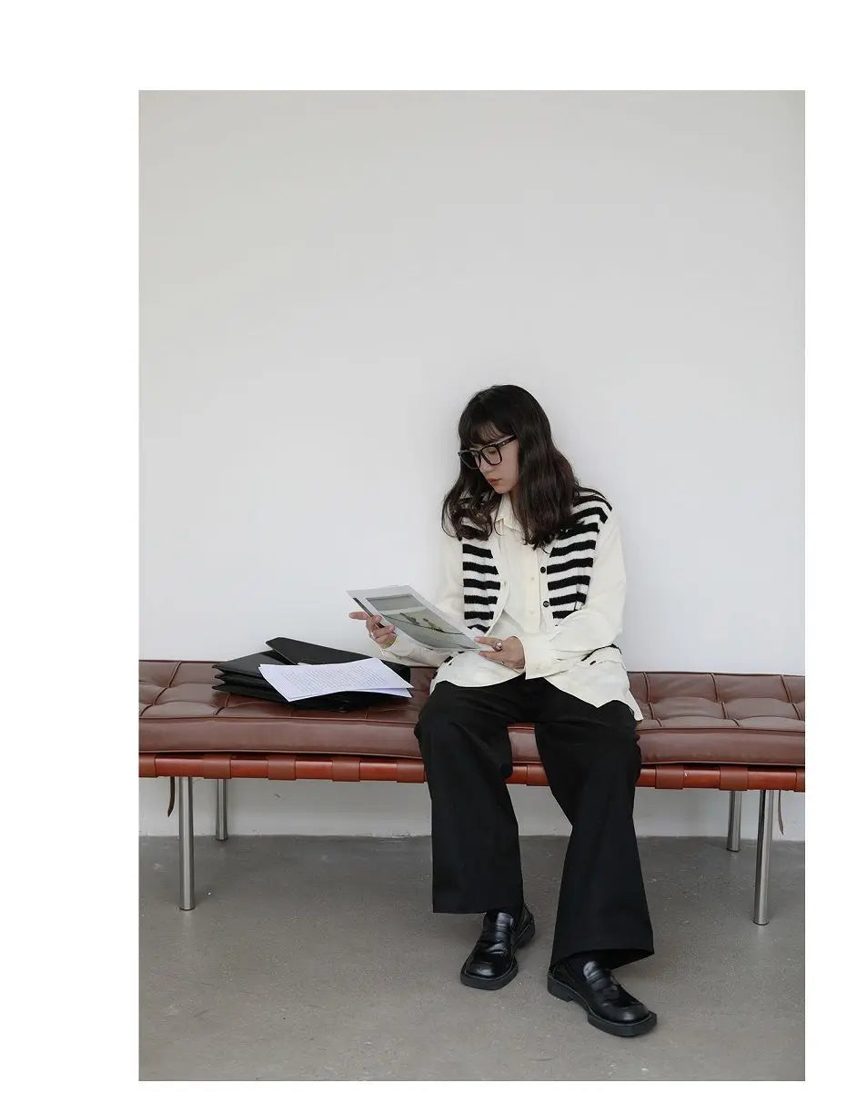 Korean Minimalist Oversized Button-Up Shirt for Women ATHLEXES