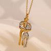 E.B.belle People Hug Pendant Necklace in Gold ATHLEXES