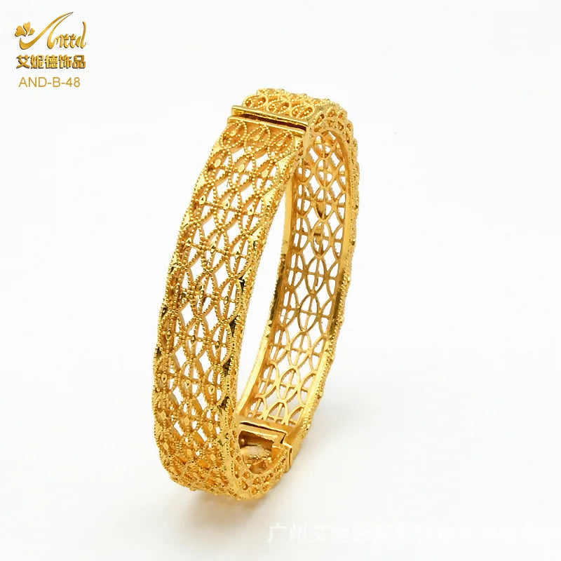 Dubai Bridal Light Luxury Gold Plated Bracelet ATHLEXES