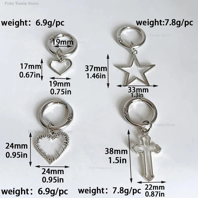 Chic Star and Heart Metal Shoe Buckles ATHLEXES