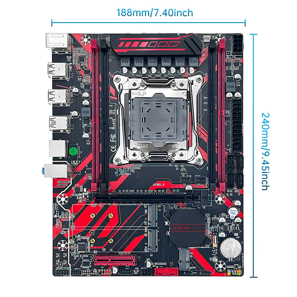 SOYO X99 Red Gaming Motherboard and E5 CPU Kit ATHLEXES