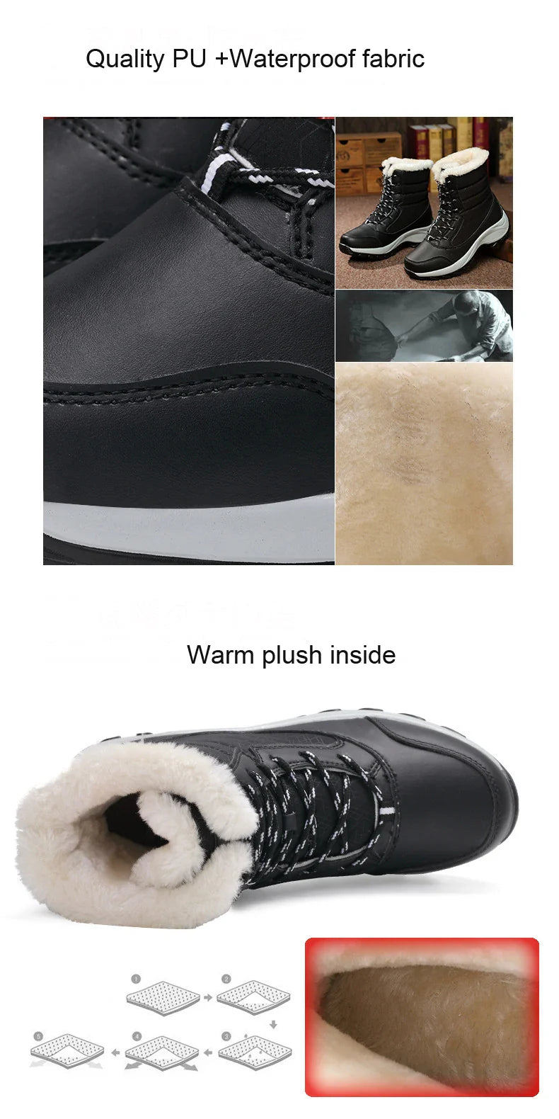 ChicWarm Women's Lightweight Winter Ankle Boots ATHLEXES