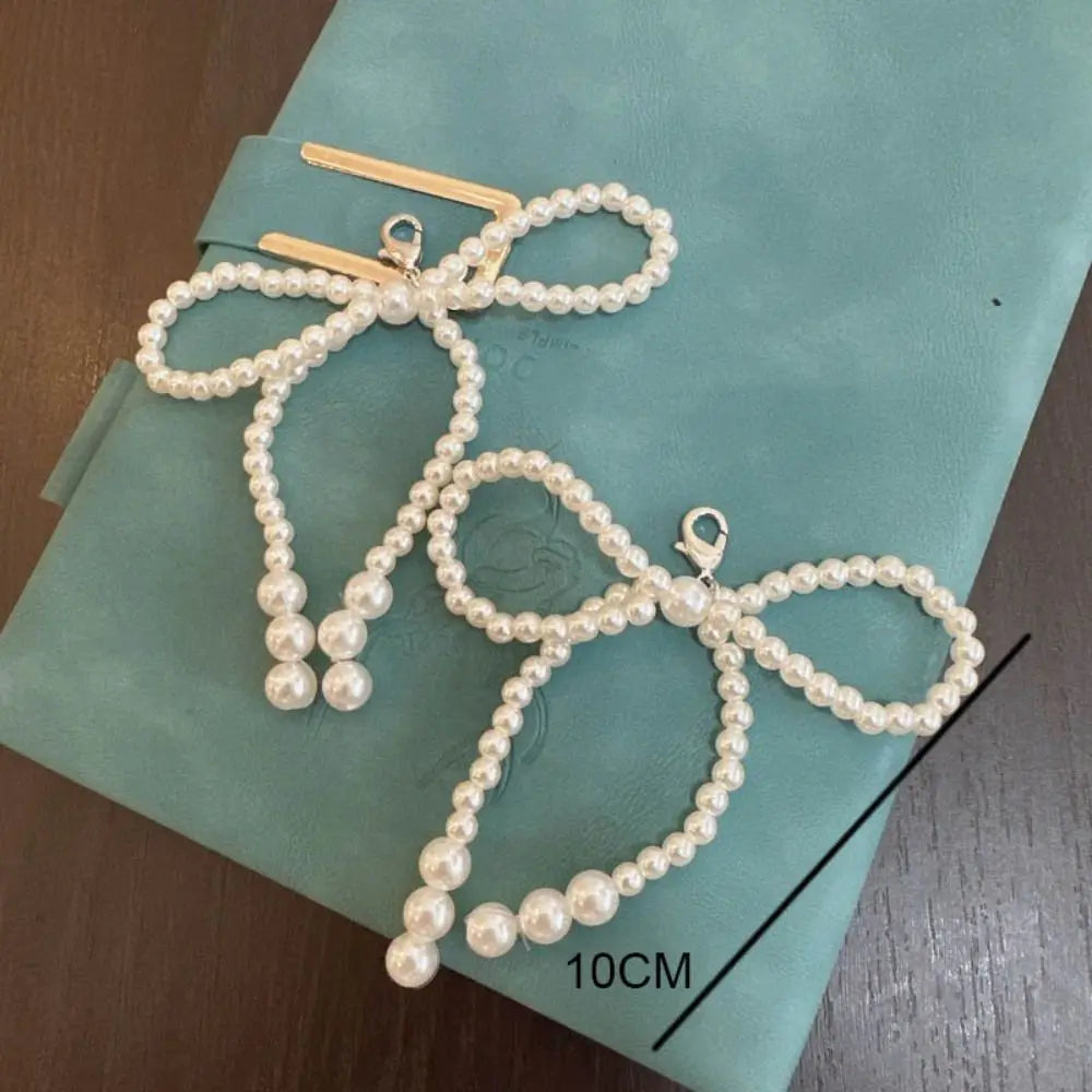 Elegant Pearl Bow Pendant Keychain for Handmade Sneakers ATHLEXES