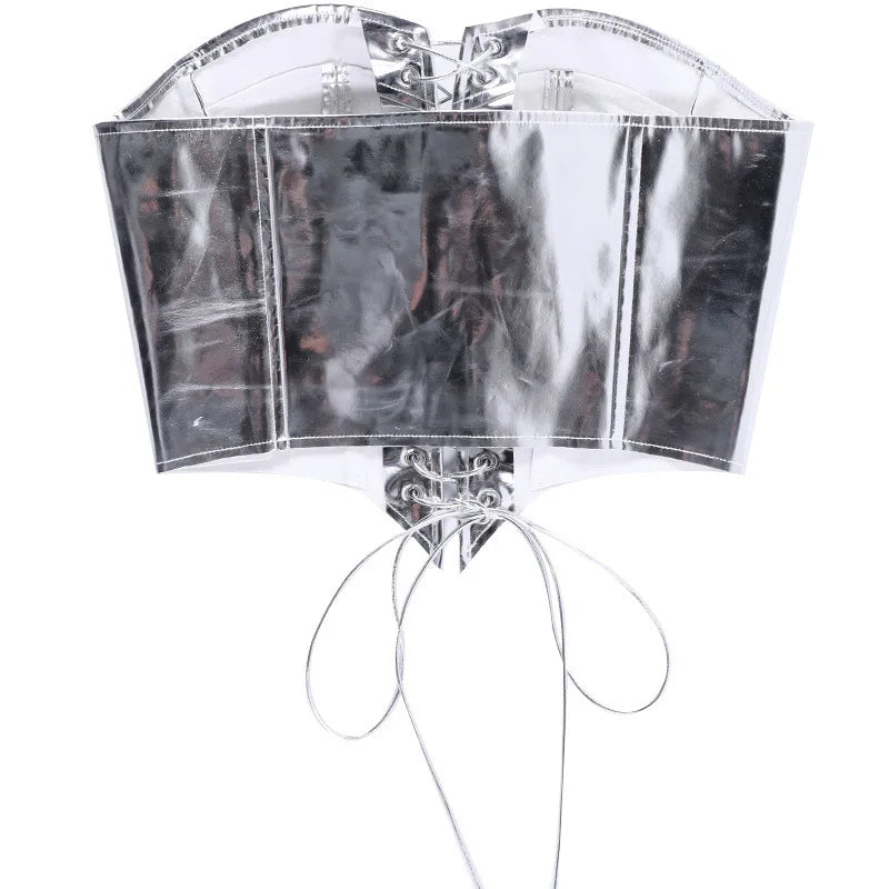 Goddess Glam Metallic Corset Top ATHLEXES