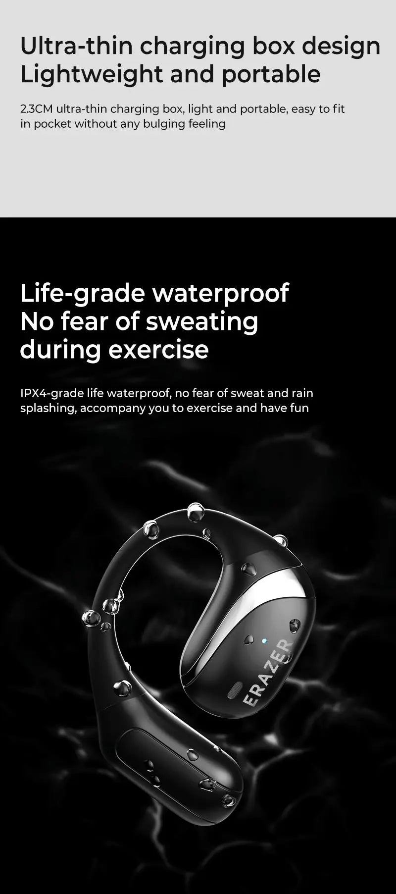 ERAZER X9 Sports Bluetooth 5.4 Earphones with Mic ATHLEXES