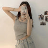 Chic Ribbed Button-Down Tank Top for Women ATHLEXES