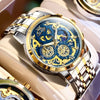 OLEVS Luxury Waterproof Gold Skeleton Watch ATHLEXES
