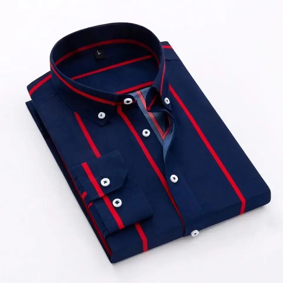 StripeLine Long Sleeve Slim Shirt ATHLEXES