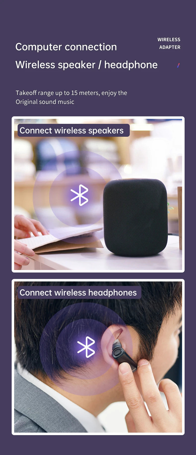 Opansten Bluetooth 5.0 Audio Adapter Dongle ATHLEXES