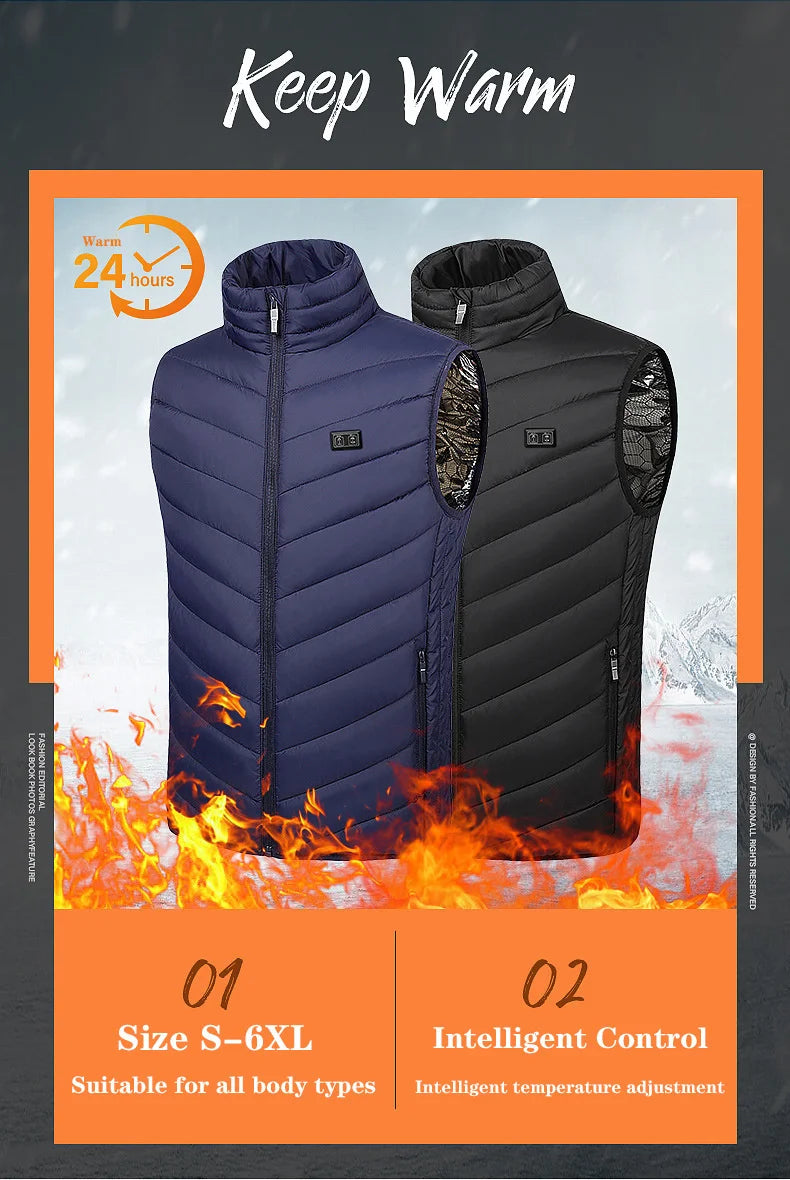 9-Zone USB Electric Heated Vest ATHLEXES