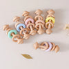 EcoBaby Wooden Rattles and Silicone Teether Set for Infants ATHLEXES