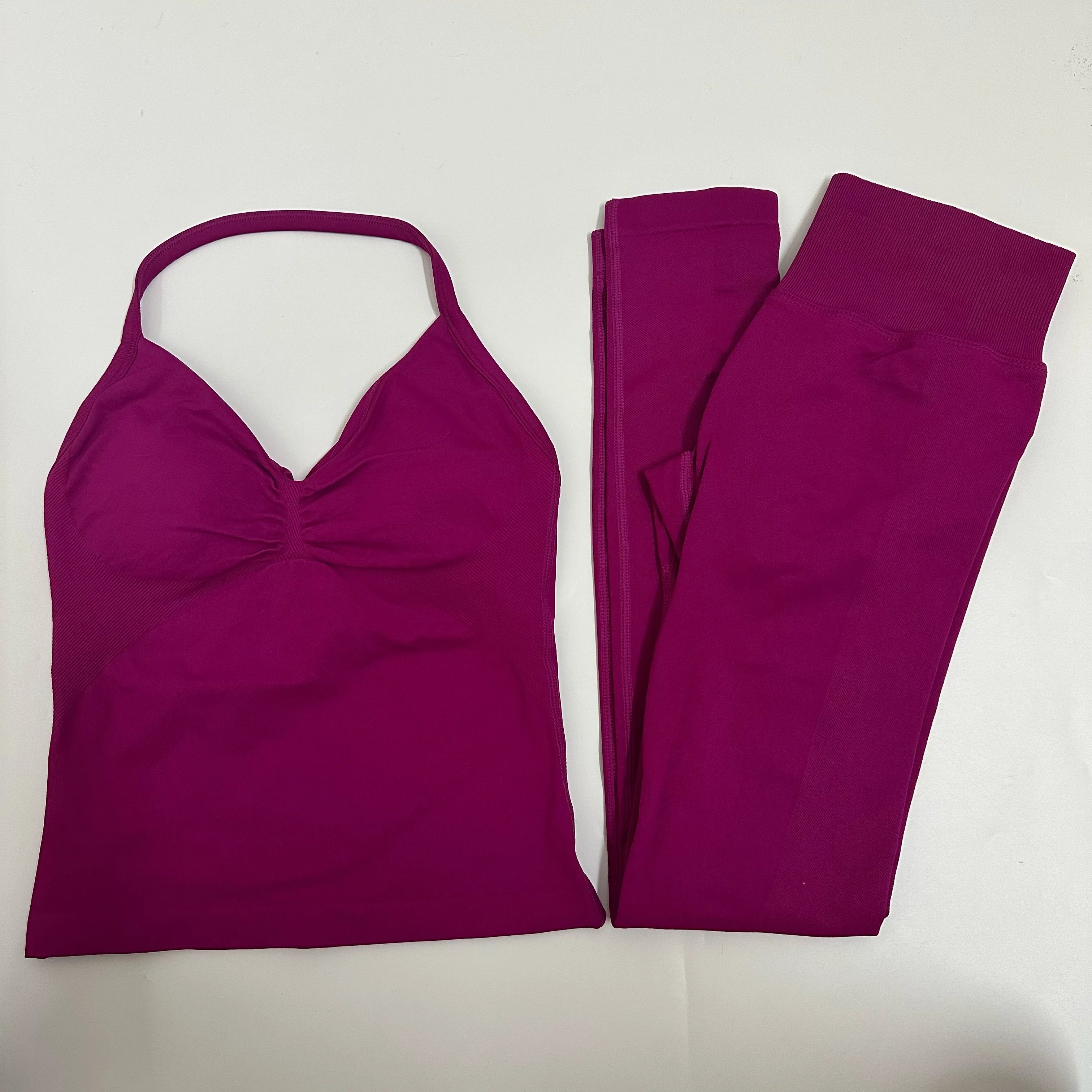 ElevateFit Backless Yoga Leggings and Tank Set ATHLEXES