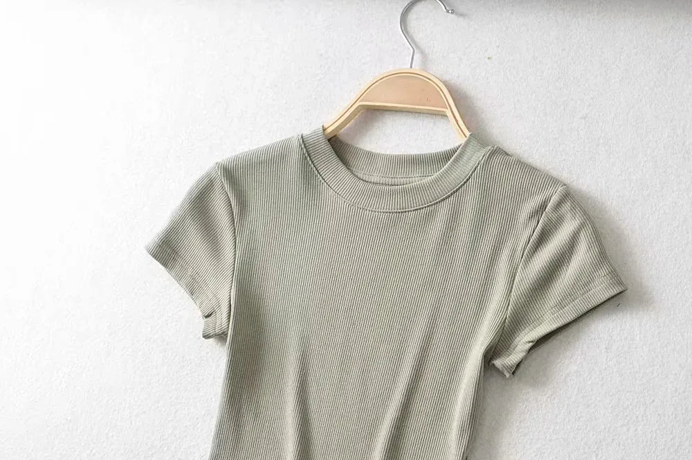 Summer Sexy O-neck Crop Top for Women ATHLEXES