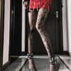 Gothic Spider Web Silk Tights for Alternative Fashion Women ATHLEXES
