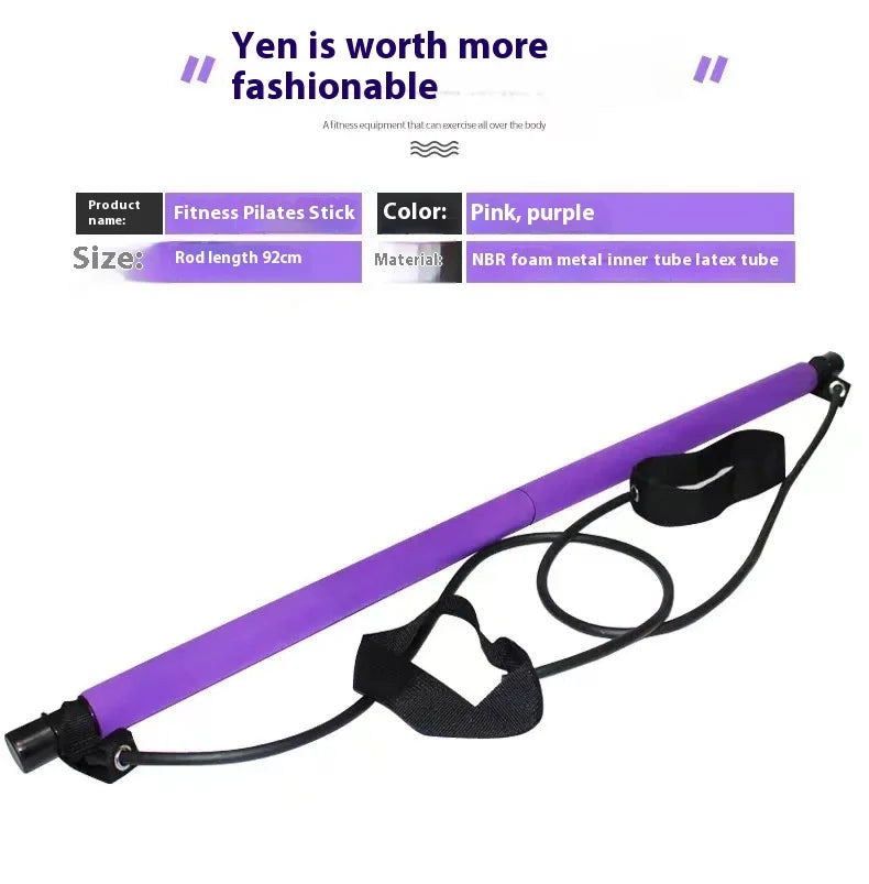 Pilates Pro Elasticity Fitness Stick and Rope ATHLEXES