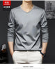Autumn New Promotion Ice Silk Men's V-Neck Casual Top 2023 ATHLEXES