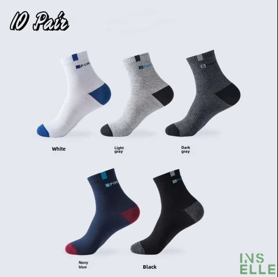 BreatheEasy Men's Ankle Socks 10 Pair Set ATHLEXES