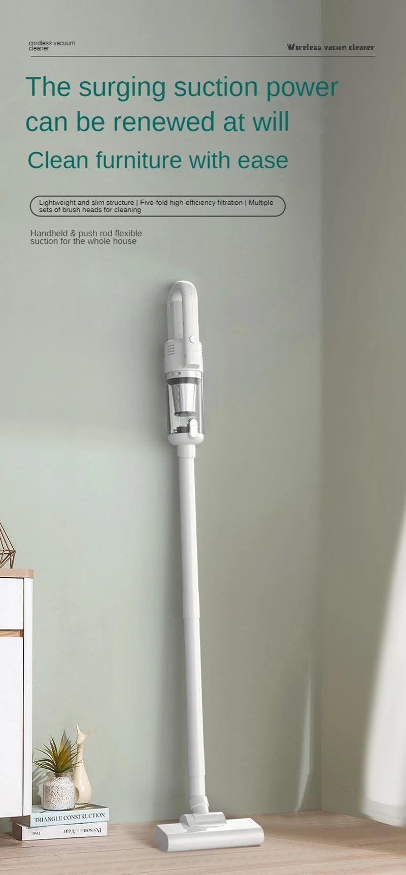 PowerClean 6500Pa Wireless Handheld Vacuum ATHLEXES
