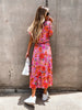 Elegant Floral V Neck Maxi Dress for Women ATHLEXES