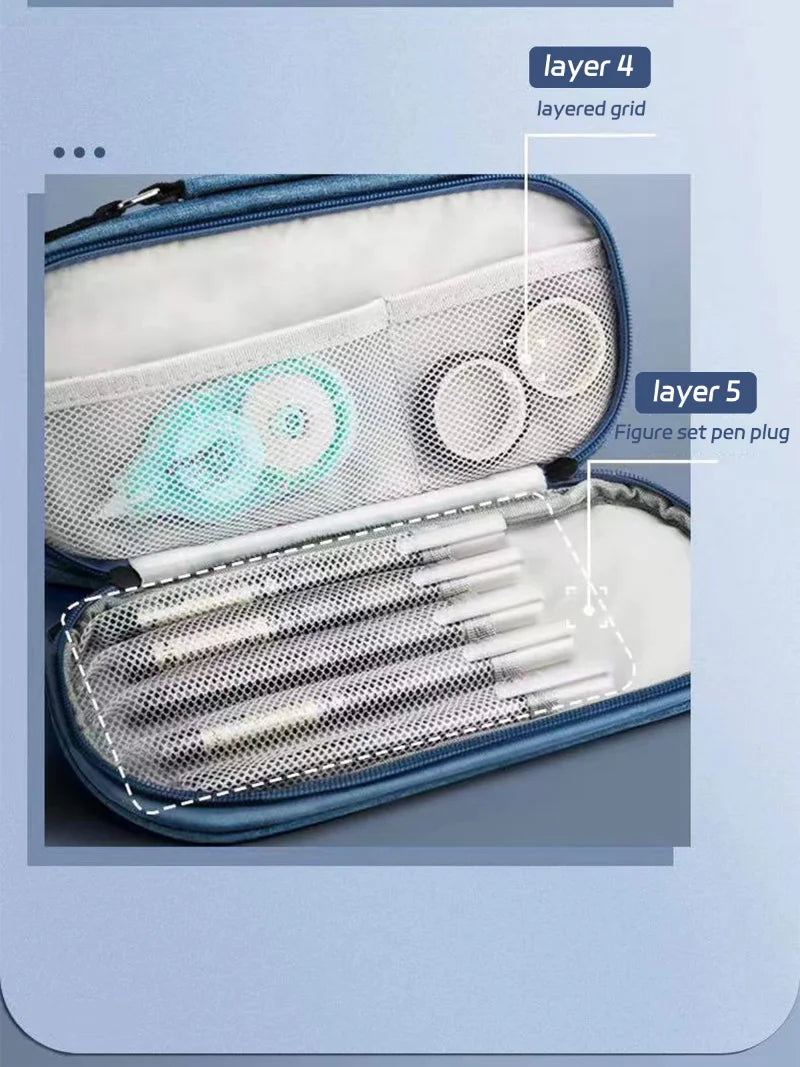 ElitePro Portable Pencil Case with Multi Compartments ATHLEXES