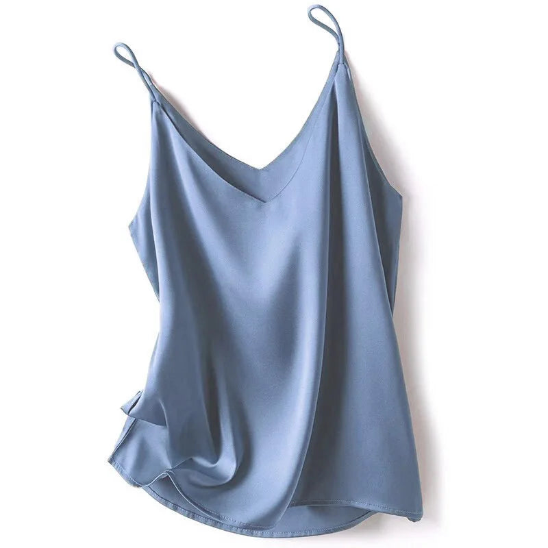 Chic Summer V-Neck Chiffon Tank Top ATHLEXES