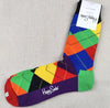 Happy Socks Men's Diamond Check Crew Socks for All Seasons ATHLEXES