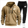 Men's Zipper Hooded Tracksuit with Multi-Pockets ATHLEXES
