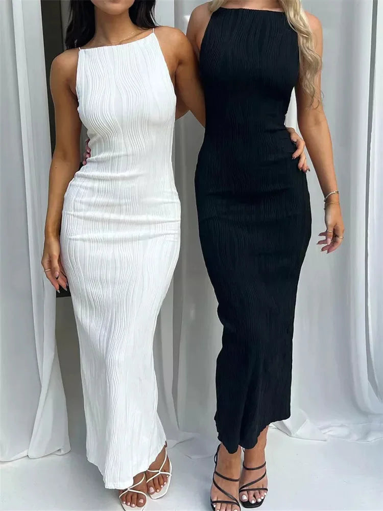 Chic Ruched Sleeveless Summer Dress ATHLEXES