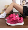 Chic Retro Matte Black Casual Sneakers for Women ATHLEXES