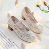 Veowalk Elegant Cotton Mary Jane Block Heels ATHLEXES