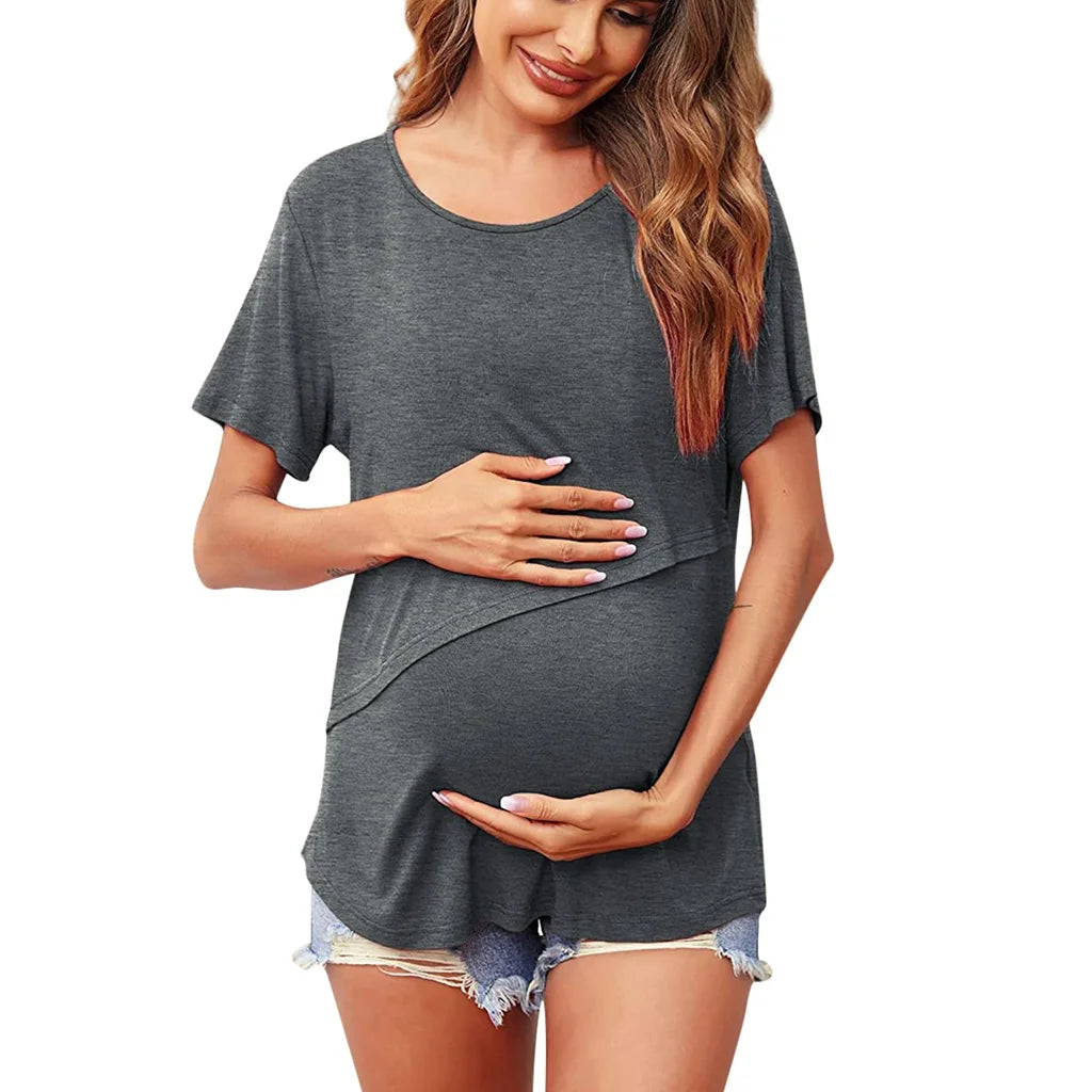 NurtureNest Maternity Nursing T-Shirt ATHLEXES