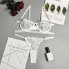 Sexy Lingerie Woman Lace Transparent Underwear Bra Set ATHLEXES