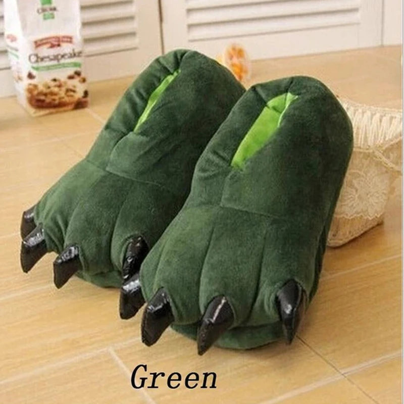 CozyPaws Plush Dinosaur Slippers for Home ATHLEXES