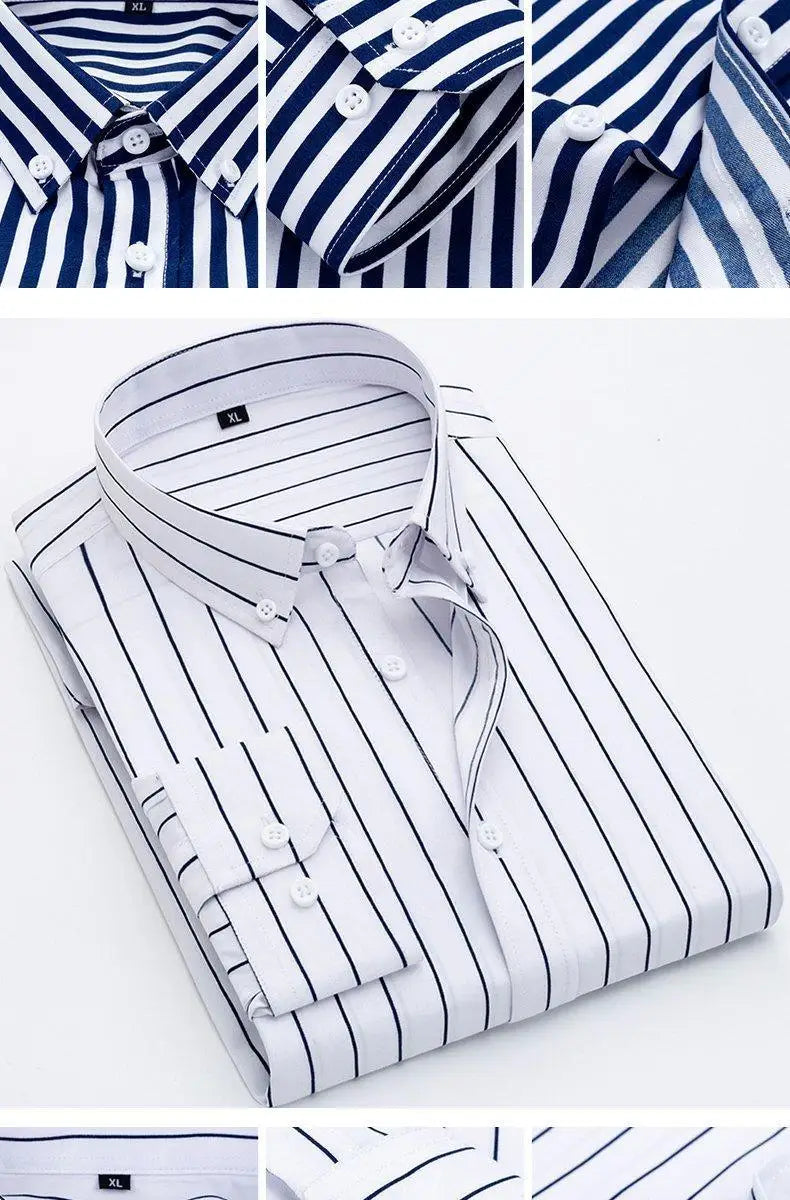 StripeLine Long Sleeve Slim Shirt ATHLEXES