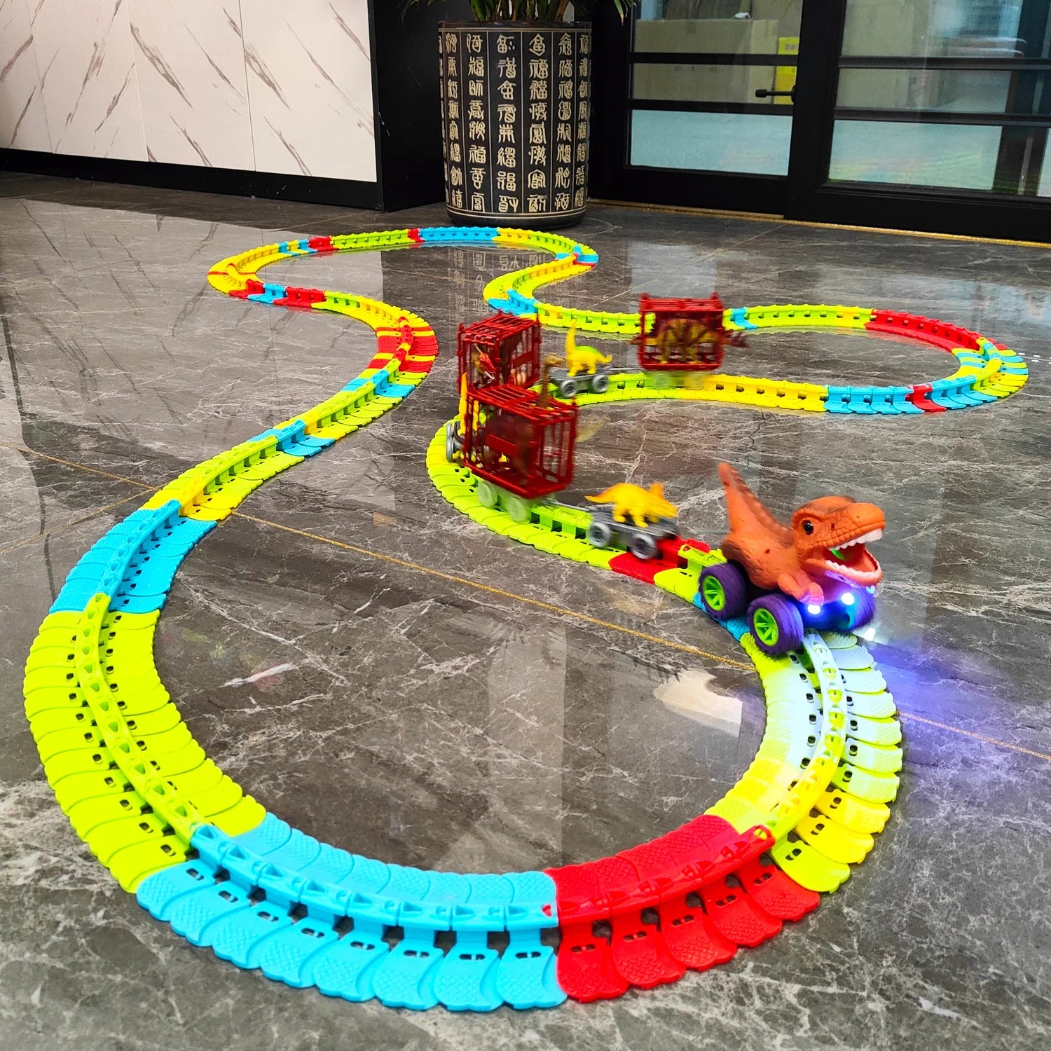 DinoTrack Flexi Race Set for Boys' Adventure ATHLEXES