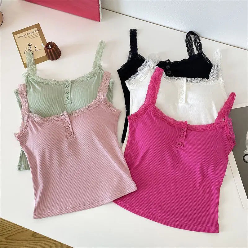 Luxe Lace Trim Crop Top for Women ATHLEXES