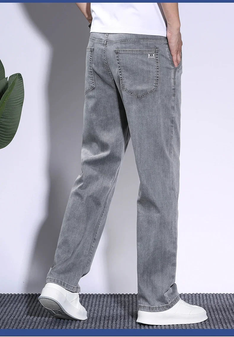 BreezeFit Menâ??s Lightweight Denim Straight Pants ATHLEXES