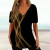 WaveCurve 3D Print V-Neck Tee ATHLEXES