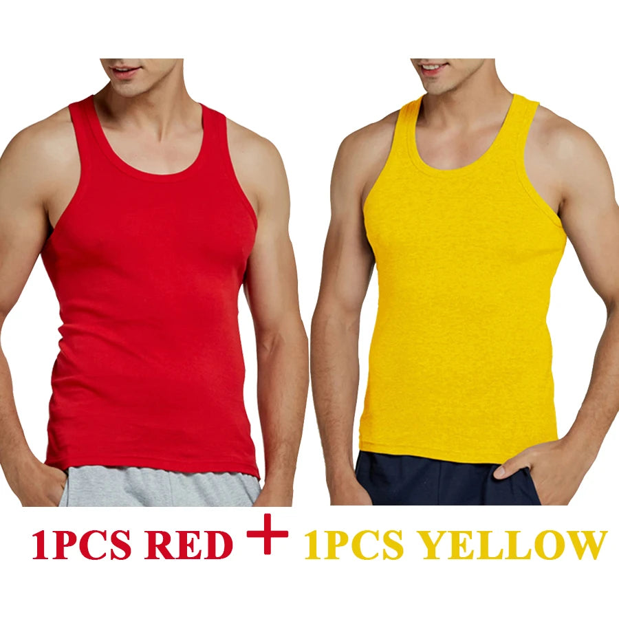 SummerFit Men's Cotton Sleeveless Gym Top ATHLEXES