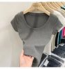 Cotton U-Neck Slimming Summer Tee for Women ATHLEXES