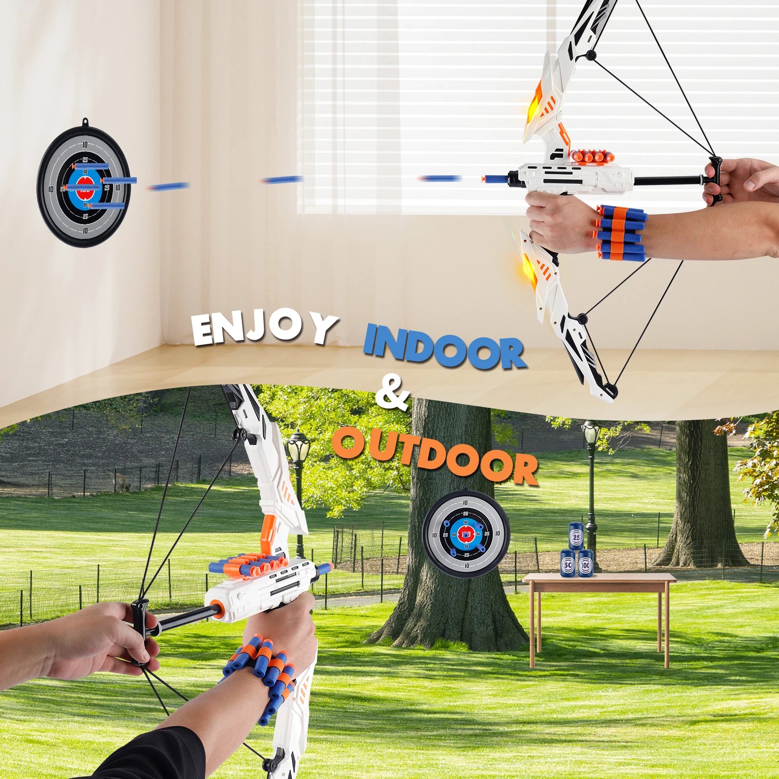 GlowDart LED Archery Toy Set for Kids ATHLEXES