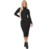 TOB Women's Knitted Turtleneck A-Line Dress ATHLEXES