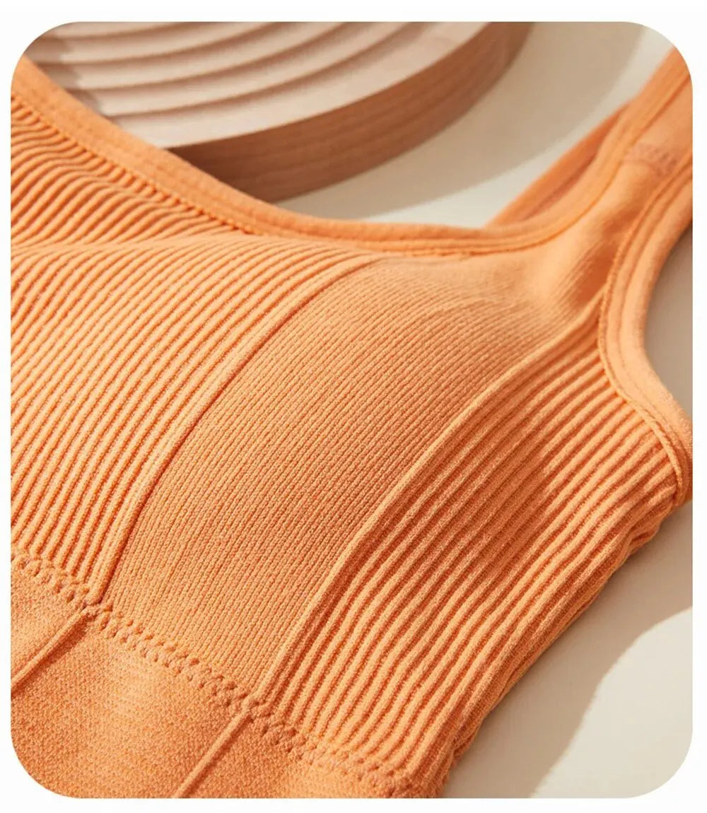 Seamless Comfort Crop Tops with Built-In Support ATHLEXES