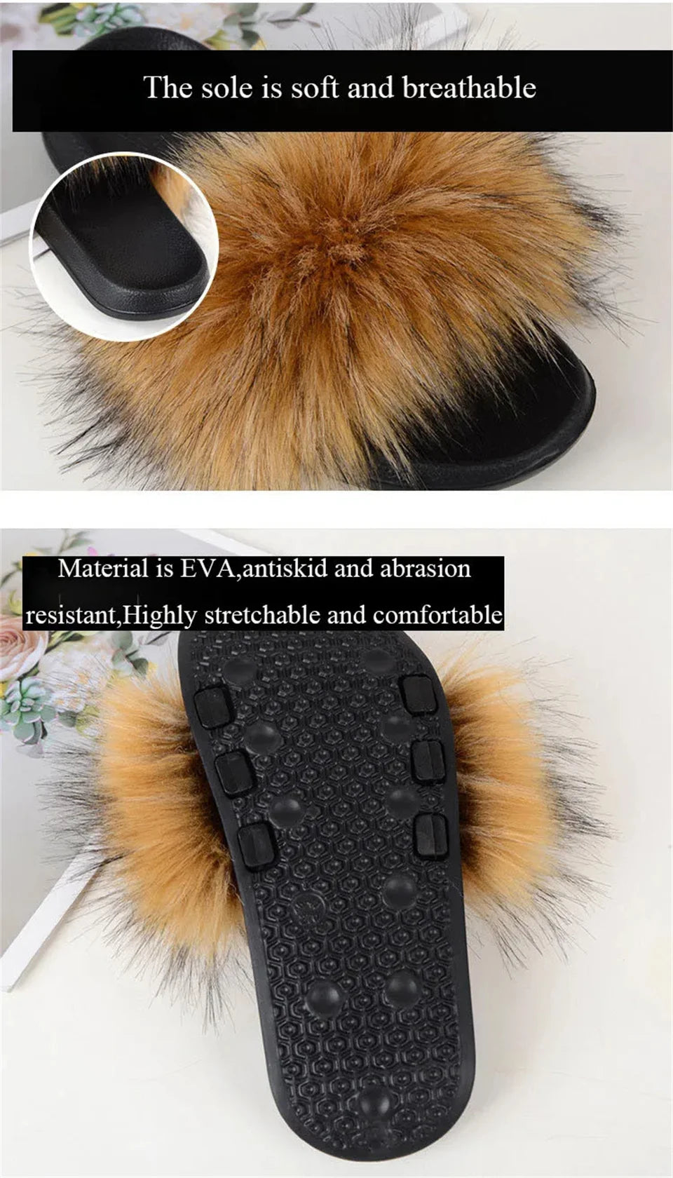 Luxury Faux Fur Slides for Women - Summer Comfort ATHLEXES