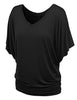 Chic Summer V-Neck Batwing Tee for Women S-5XL ATHLEXES