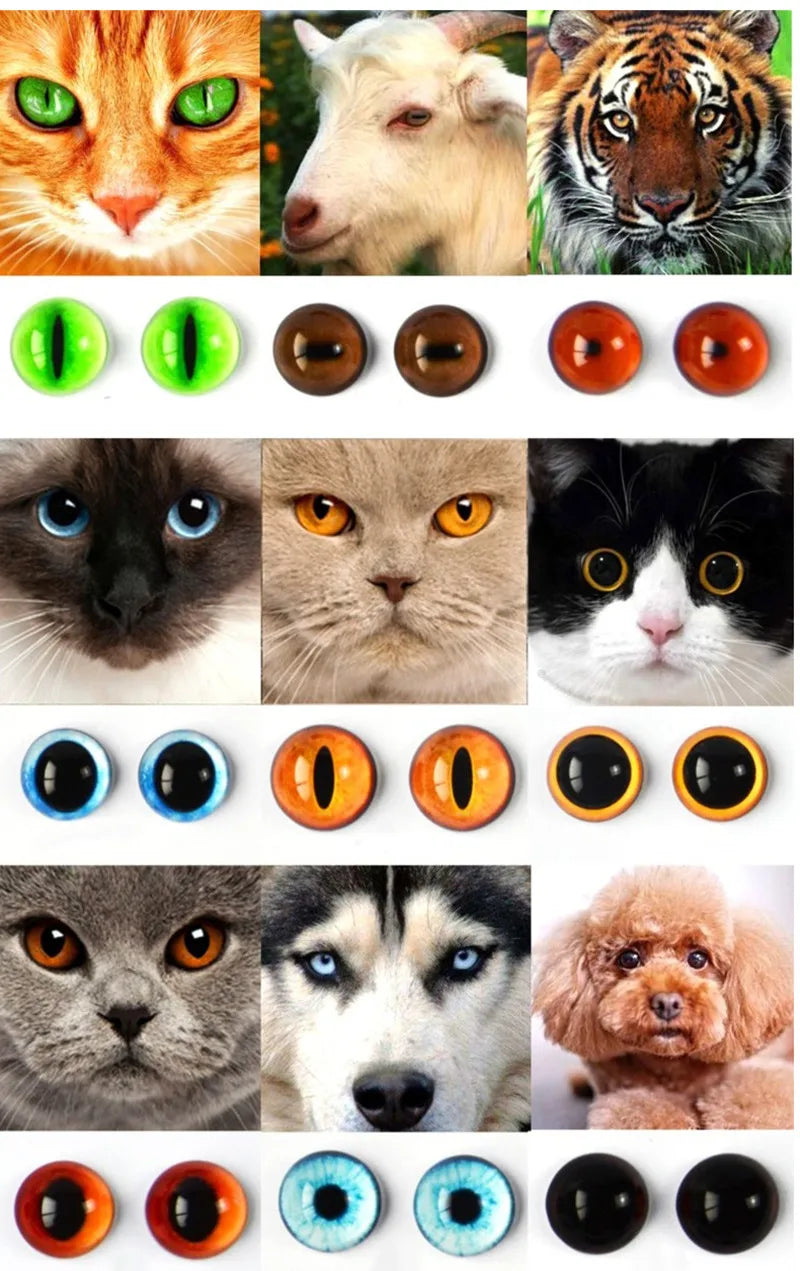 Dazzling Dragon Cat Eye Glass Cabochons - 50Pcs Set ATHLEXES